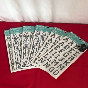 Jolee's Boutique Alphabet Sticker Set in Black and White 49pc lot of 6 sets